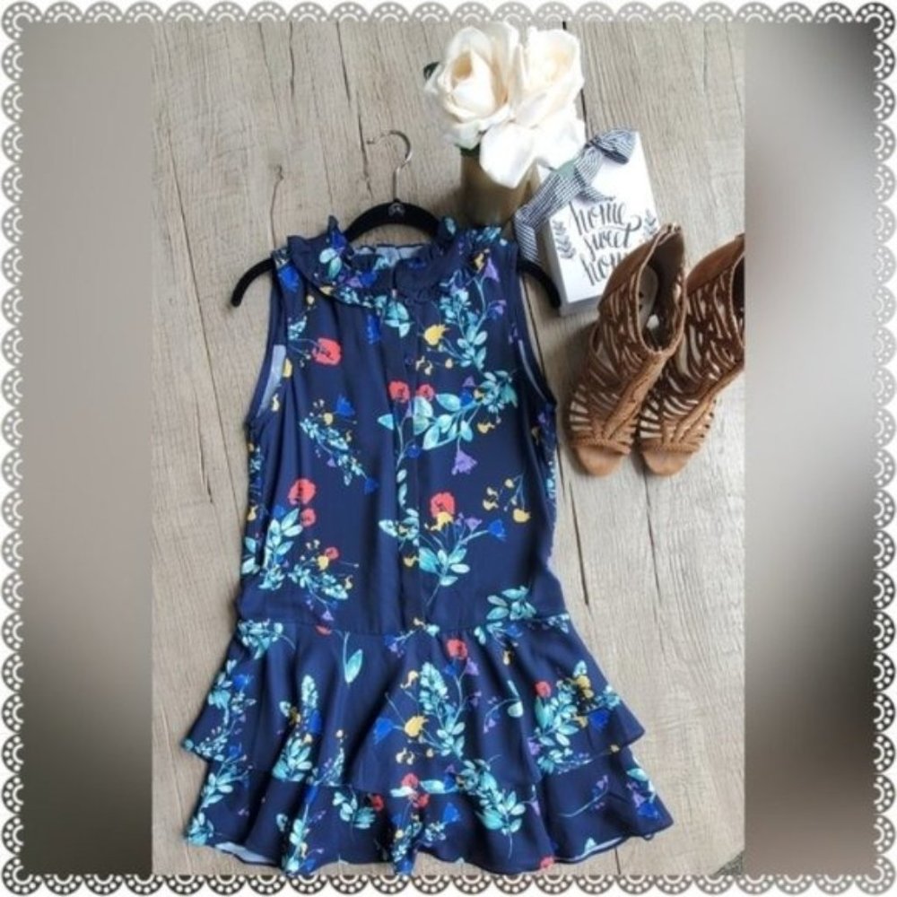 Parker Floral Print Tiered Dress XS